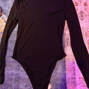 SHEIN Black Long Sleeve Kids Bodysuit